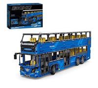BrixVibe Blue Double Decker Bus Building Set Car Compatible with Lego Vehicle Collectible Model for Adults Home Office Decor - 2692PCS