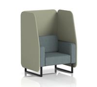 Brixworth 1 Seater Open Booth With Black Legs In Main Line Flax Fabric - Newbury Panels And Westminster Sofa