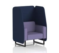 Brixworth 1 Seater Open Booth With Black Legs In Synergy Fabric - Alike Panels And Order Sofa
