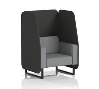 Brixworth 1 Seater Open Booth With Black Legs In Synergy Fabric - Mix Panels And Partner Sofa