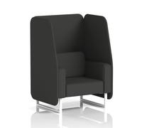 Brixworth 1 Seater Open Booth With White Legs In Synergy Fabric - Mix Panels And Sofa