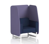 Brixworth 1 Seater Open Booth With White Legs In Synergy Fabric - Order Panels And Alike Sofa