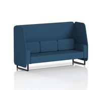 Brixworth 3 Seater Open Booth with Black Legs In Sumi Fabric - Uto Panels and So