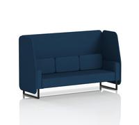 Brixworth 3 Seater Open Booth With Black Legs In X2 Fabric - Calculus Panels And Sofa