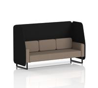 Brixworth 3 Seater Open Booth With Black Legs In X2 Fabric - Diameter Panels And Theory Sofa