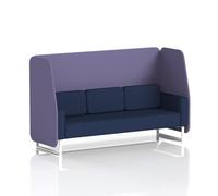 Brixworth 3 Seater Open Booth with White Legs In Synergy Fabric - Order Panels a
