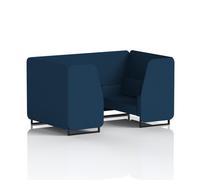 Brixworth 4 Seater Booth With Black Legs In X2 Fabric - Calculus Panels And Sofa