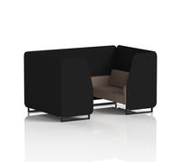 Brixworth 4 Seater Booth With Black Legs In X2 Fabric - Diameter Panels And Theory Sofa