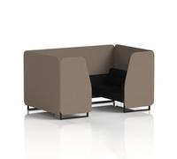 Brixworth 4 Seater Booth With Black Legs In X2 Fabric - Theory Panels And Diameter Sofa