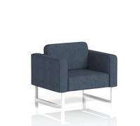 Brixworth Armchair With White Legs In Rivet Fabric - Crucible