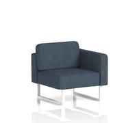 Brixworth Modular Seating Left Unit With White Legs In Rivet Fabric - Crucible