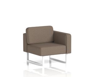 Brixworth Modular Seating Left Unit With White Legs In X2 Fabric - Theory