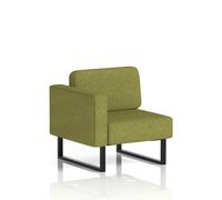 Brixworth Modular Seating Right Unit With Black Legs In Rivet Fabric - Olive