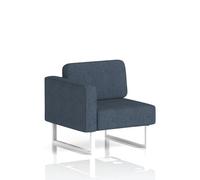 Brixworth Modular Seating Right Unit With White Legs In Rivet Fabric - Crucible