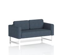 Brixworth Sofa 2 Seater With White Legs In Rivet Fabric - Crucible