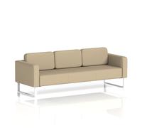 Brixworth Sofa 3 Seater With White Legs In Main Line Flax Fabric - Upminster