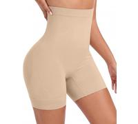 Briyat Shapewear Tummy Control Body Shaper with 3D Bum Contour, Pull-On | M-XXL: Under dress shorts with four support stays; anti chafing shorts women, womens mid thigh shorts in a stretch blend