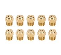 Briyaui Air Compressor Cold Start Valves 10 Pack | Brass Construction, 1/4 Inch NPT Male Thread, 25 PSI Pressure Relief, Dual Port Design, Reduced Startup Load