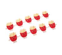 Briyaui Embroidered Patches Cute French Fries 7.3cm | Premium cotton, Sew on or Iron on, 10 pieces, Cartoon design, Versatile applications