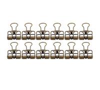Briyaui Metal Clips 19mm, Strong Clamping Force (Bronze) | Durable metal, Multi-purpose storage, Ideal for office, classroom, home
