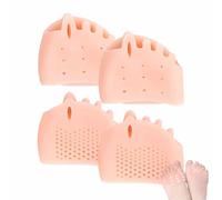 Briza Toe Sleeves, Silicone Toe Separators for Women, Silicone Toe Separator, Gel Toe Separators Spacers for Men & Women Yoga Practice (Pink)