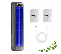Brizac Air Conditioner, Brizaac Cooling Ace Portable Air Cooler, USB Rechargeable Mini Air Conditioner, No Drilling Wall Mounted Electric Fan, Quiet With 3 Speeds, for Bedroom Office Home (Gray)