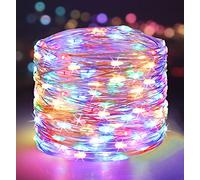 BrizLabs Christmas Lights Multicolour, 65.6ft 200 LED Copper Wire String Lights Outdoor Waterproof 8 Modes Decorative Lights for Xmas Tree Garden Yard Room Wedding Party Decorations