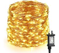 BrizLabs String Lights Mains Powered, 200 LED Copper Wire Lights 65.6ft String Lights Waterproof Firefly Lights Indoor Outdoor for Wedding Party Bedroom Garden Patio Christmas Decoration, Warm White