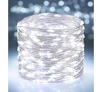 BrizLabs String Lights White Indoor, 65.6ft 200 LED Christmas String Lights Waterproof 8 Modes Copper Wire Lights for Outdoor Tree Garden Bedroom Wedding Party Decoration