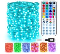 Brizled Color Changing Fairy Lights, 66ft 200 LED Purple & Orange Fairy Lights with Remote, RGB Twinkle Light Dimmable Halloween Light with Timer for Christmas Halloween Party Wedding Tree Home Decor