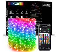 Brizled Smart RGB Fairy Lights Pro, 66FT 200 LED Orange Purple Halloween String Lights, Color Changing Christmas Fairy Light App Controlled, Dimmable Tree Light Music Sync Work with Google Home Alexa