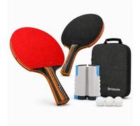 Brizovx Table Tennis Set, 2 Bats, 3 Balls, Retractable Net and Carry Case | A thoughtful gift for indoor and outdoor play, bringing family and friends together at home, on holiday or in the office.
