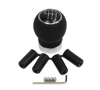 Brjtdvh Gear Shift Knob Lever Universal Gear Shift Knob Black PU Leather Manual Shifter 5/6 Speed Transmission Car Auto Parts Gearknob(Top Left R-6 Speed)