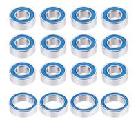 BRKRC 16pcs Steel Rubber Sealed Bearings Kit for Tamiya TT-02B Plasma Edge II Neo Scorcher 4wd Buggy Dual Ridge RC Car Upgrade