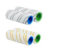 BRKTWMCCY Replacement Parts Rollers Brush Set Cordless Hard Floor Cleanr, Multi-Surface Roller, Compatible For Karcher,FC7 FC5 FC3D FC3(Yellow-Gray-4pcs)
