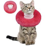 BRKURLEG Cat Cone Collar Soft, Cute Cat Recovery Cones, Soft Protective Pet Neck Cone, Adjustable Kitten Cones to Stop Licking, Pet Anti-Lick Wound Healing Elizabethan Collar, Pink, L