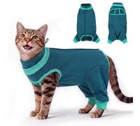 BRKURLEG Cat Recovery Suit with Hind Legs, Soft Post Spay Onesie, Green L