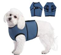 BRKURLEG Dog Anxiety Shirt, Adjustable Anxiety Vest Jacket for Small Medium Large Dogs,Dog Calming Shirt for Thunderstorms, Fireworks, Training & Separation Relief, Lakeblue, XS