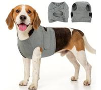 BRKURLEG Dog Surgery Suit, Soft Breathable Anti-Licking Wound Pet Recovery Vest for Surgery, Protecting Dog's Chest & Back Wounds Cover Skin Dog Onesies, Cone Alternative, Grey, M