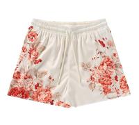 BRLETNNR Mens Mesh Graphic Print Athletic Running Shorts Lightweight Quick-Dry Shorts for Basketball Gym Workout, White Orange Flower, XS