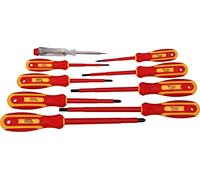 BRLLIANT TOOLS Brilliant BT068010 VDE Screwdriver Set 9-Piece Slotted and PH [Powered by KS Tools]
