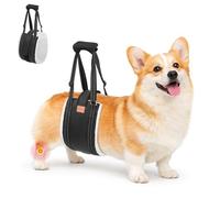 BRO Adjustable Dog Lifting Harness with Hook and Loop, Support and Rehab Harness for Weak Rear Legs, Soft Sling Assist The Dog (For Small Dog)