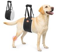 BRO Adjustable Dog Lifting Harness with Hook and Loop, Support and Rehab Harness for Weak Rear Legs, Soft Sling Assist The Dog (For Large Dog)