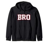 Bro Athletic Block Letters Zip Hoodie