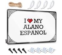 Bro Cave Sign I Love My Alano Espanol Tin Sign Coffee Tin Sign Funny Home Bar Signs(20X30CM)