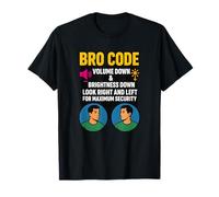 Bro Code Security Meme Look Right Left Funny Internet Saying T-Shirt