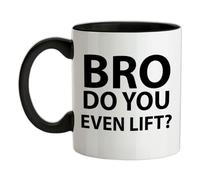 Bro Do You Even Lift? - 11oz - Ceramic Two-Tone Mug for Coffee/Tea - Black/White - One Size