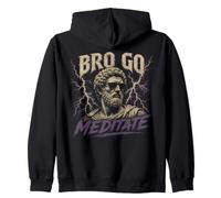 Bro Go Meditate Marcus Aurelius Stoicism Quotes Zip Hoodie