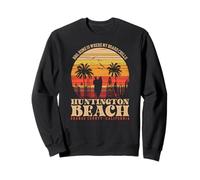 Bro, Home Is Where My Board Chills Huntington Beach Surf Sweatshirt