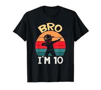 Bro I’m 10 Year Old Ten Tenth Party 10th Birthday Boy T-Shirt, Men, Black, X-Large